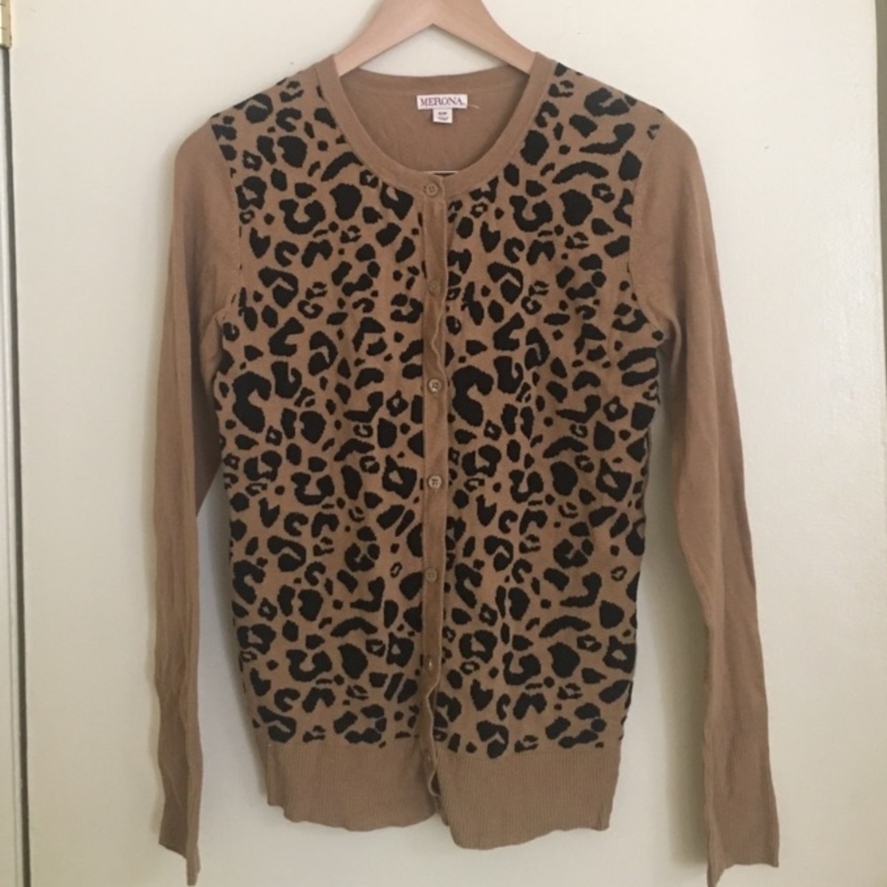 Leopard print cardigan